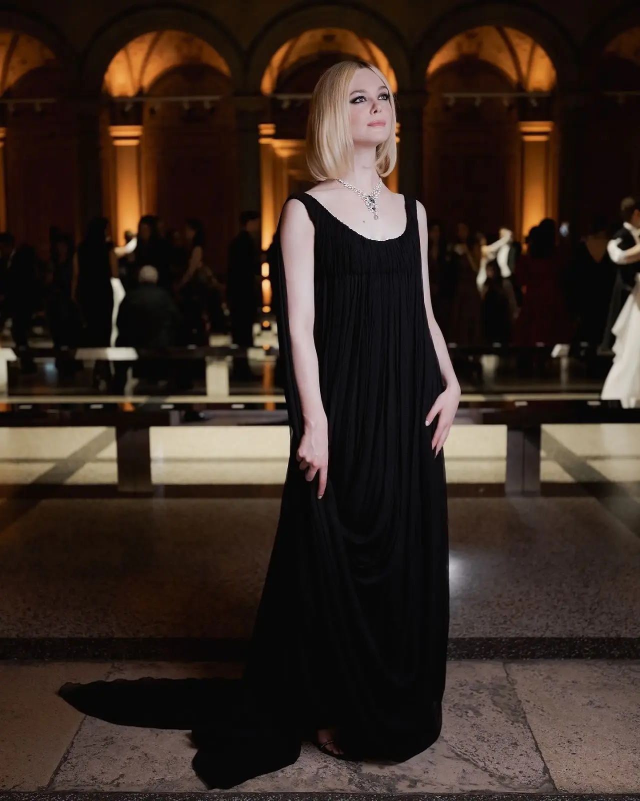 ELLE FANNING AT CARTIER NATURE SAUVAGE HIGH JEWELRY 2024 SHOW IN VIENNA